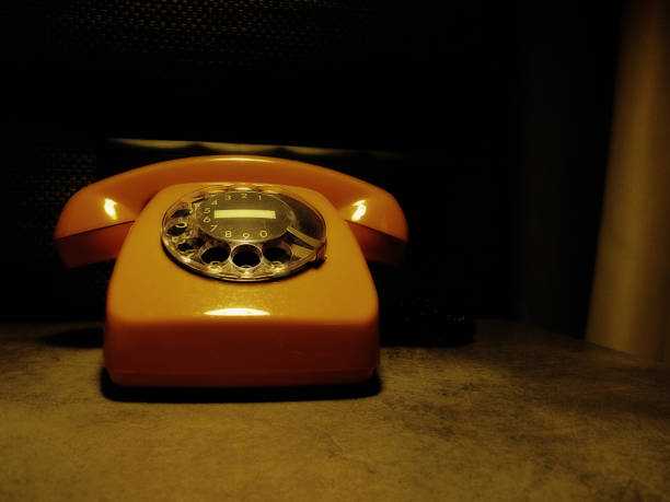 istock Retro orange telephone 521137254