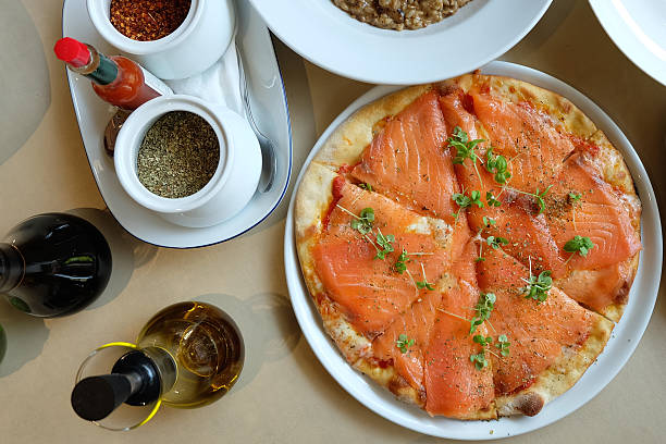 istock Smoked Salmon Pizza and Seasoning 521137352