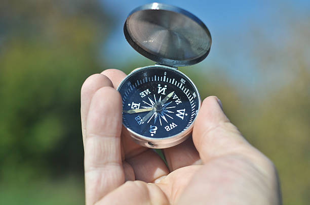 istock compass in the palm of your hand. 521137427