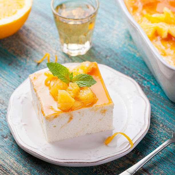 istock Cheesecake, cottage cheese pudding with fresh oranges and orange marmalade 521137788