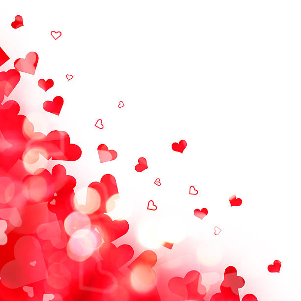 istock Shiny background of red lights and hearts 521137937