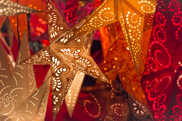 istock Colorful christmas stars 521138483