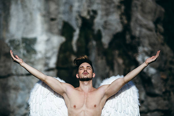 istock Beautiful male angel 521139155