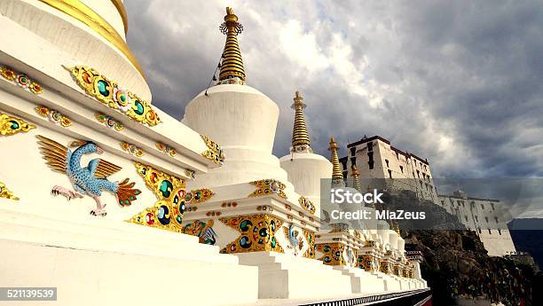 Thiksey Stupas Stock Photo - Download Image Now - Ancient, Asia, Blue