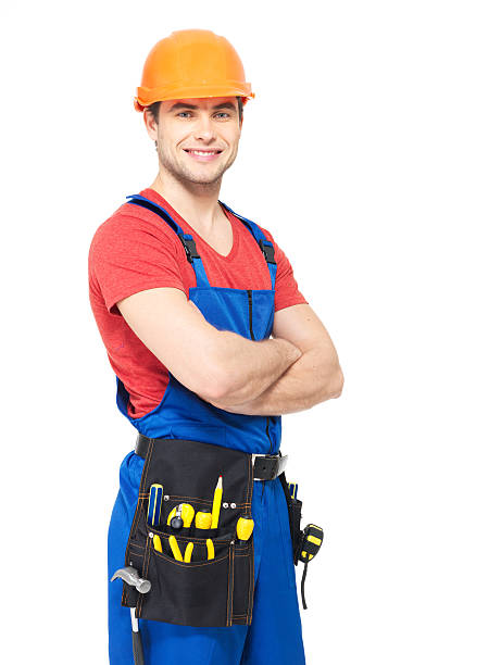 istock Portrait of manual worker with tools 521151467