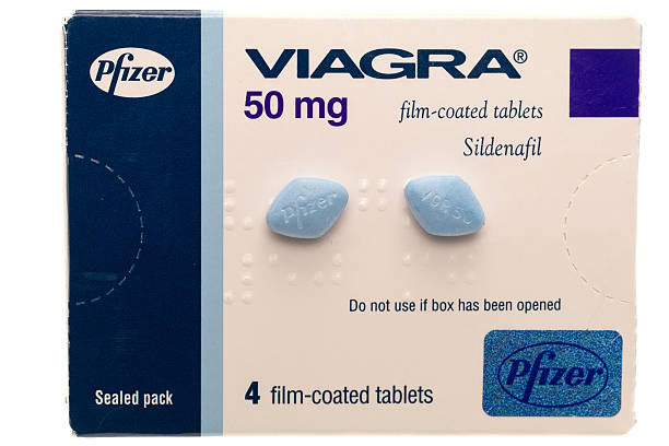 Viagra tablets and box stock photo
