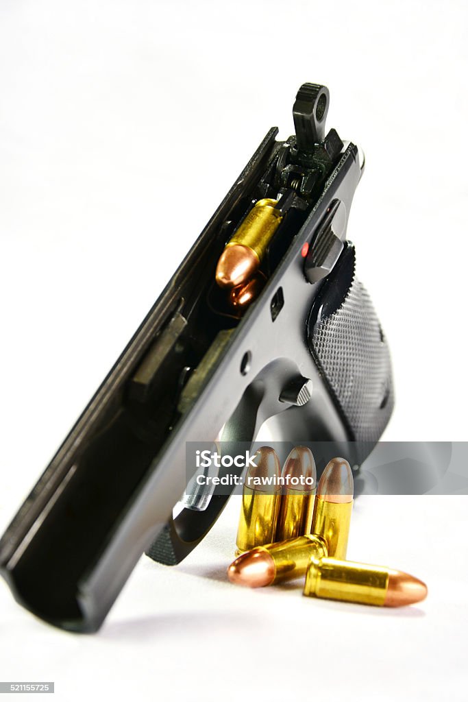 Gun and Bullets Guns and ammunition Bullet Stock Photo