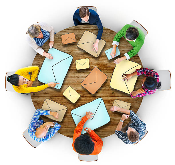istock Aerial View of People and E-Mail Concepts 521180541