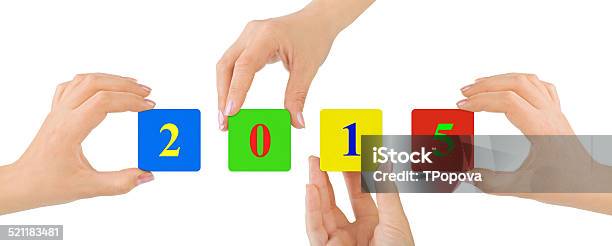 Hands And 2015 Stock Photo - Download Image Now - 2015, Block Shape, Concepts