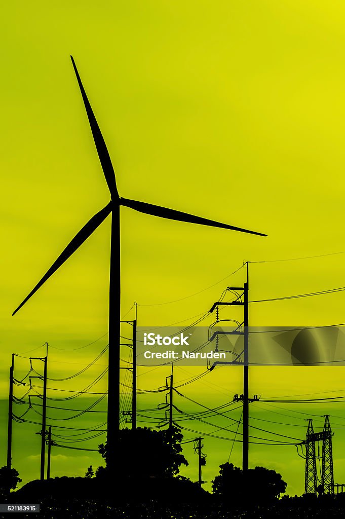 wind turbine The wind turbine generator,the renewable energy Choice Stock Photo