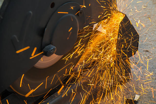 istock Worker are cutting steel 521184417