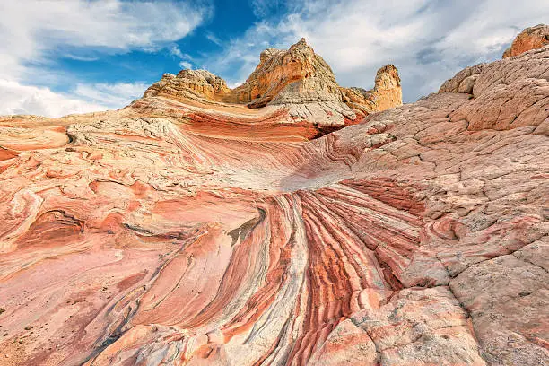Photo of Plateau from white and red sandstone, vermilion cliffs.