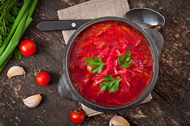 istock Traditional Ukrainian Russian vegetable borsch 521185509