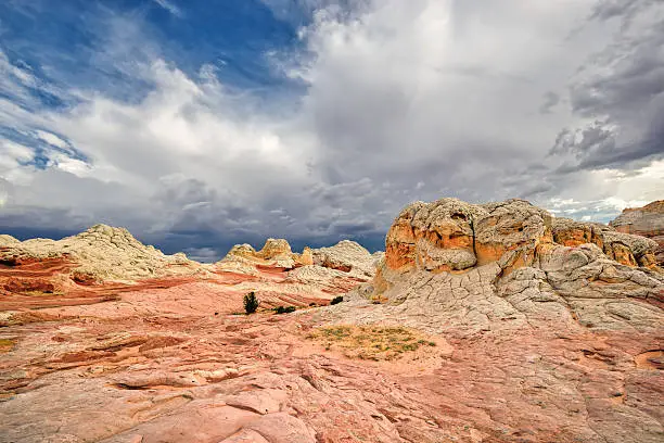 Photo of Plateau from white and red sandstone, vermilion cliffs.