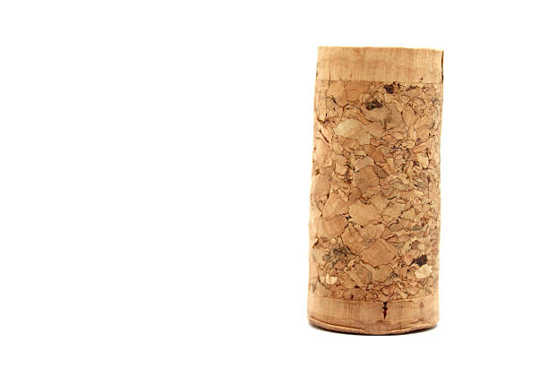 istock Blank wine cork isolated on white background closeup 521198503