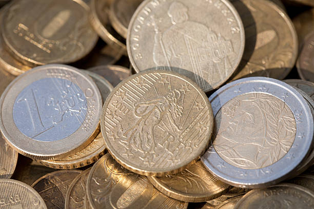 istock Money of different countries in coins 521199205