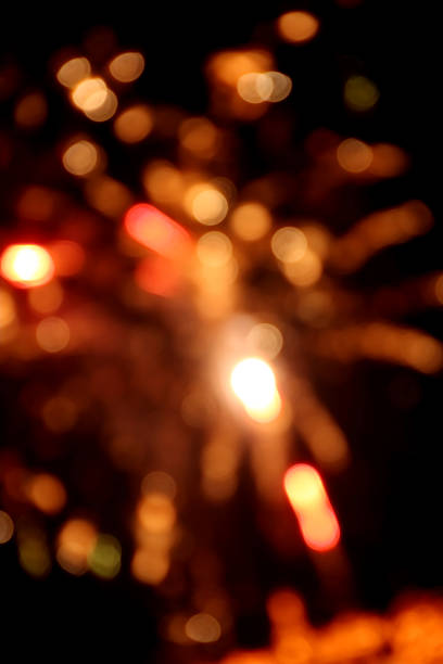 istock Group of golden lights bokeh for background. 521199327