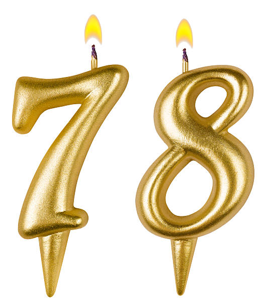 istock Birthday candles number seventy eight isolated on white 521199607