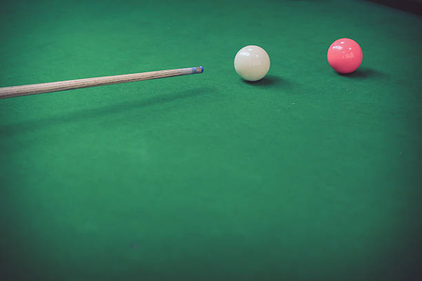 istock snooker balls on green snooker table 521200197