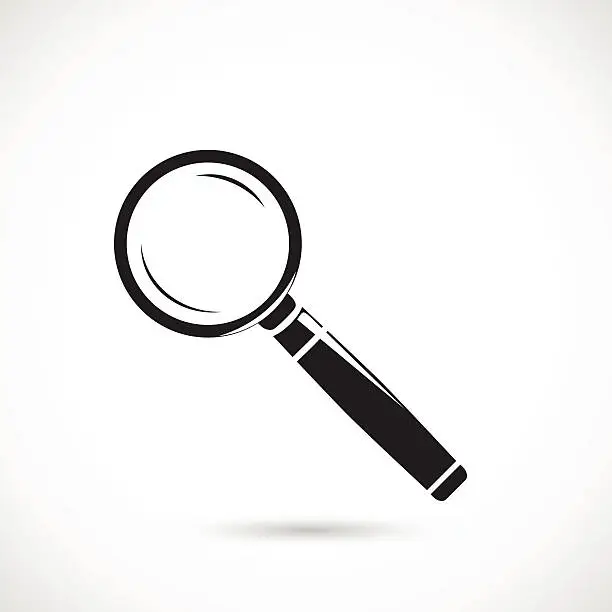 Vector illustration of Magnifying glass icon.