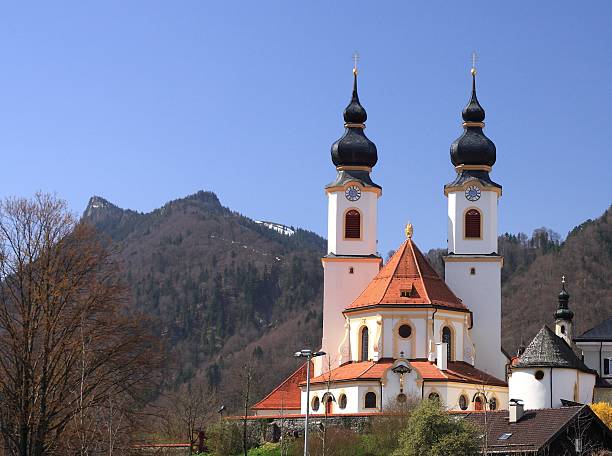 istock Aschau baroque church on early spring, Bavaria, Germany 521203420