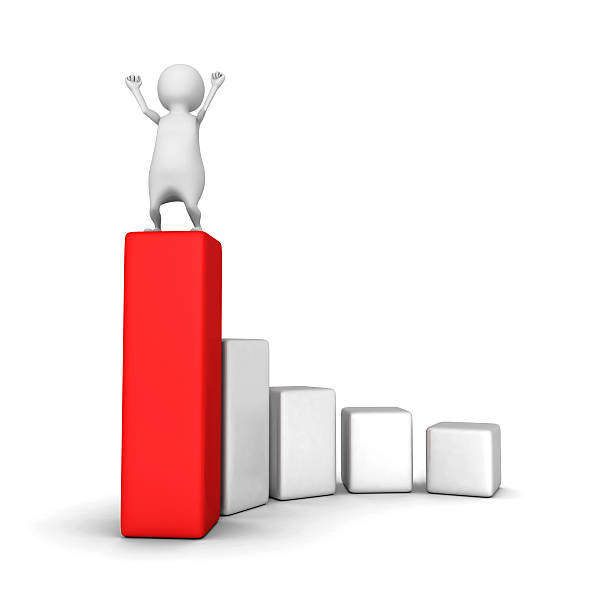 istock happy 3d person on top of business chart graph 521204399