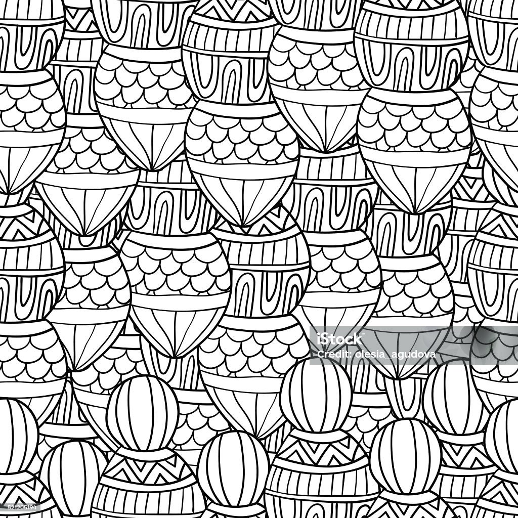 Seamless wave hand drawn pattern, waves background Colorieng book for adults. Coloring pages.Vector hand drawn outline abstract ornamental ethnic stripe background. Abstract stock vector