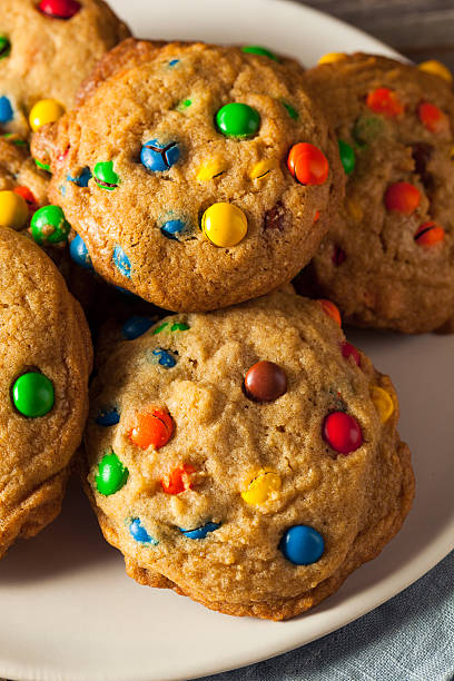 istock Homemade Candy Coated Chocolate Chip Cookies 521207856