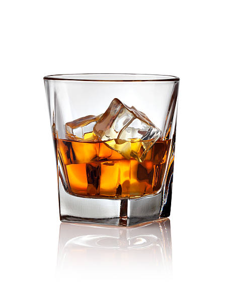 istock Glass of scotch whiskey and ice 521210068