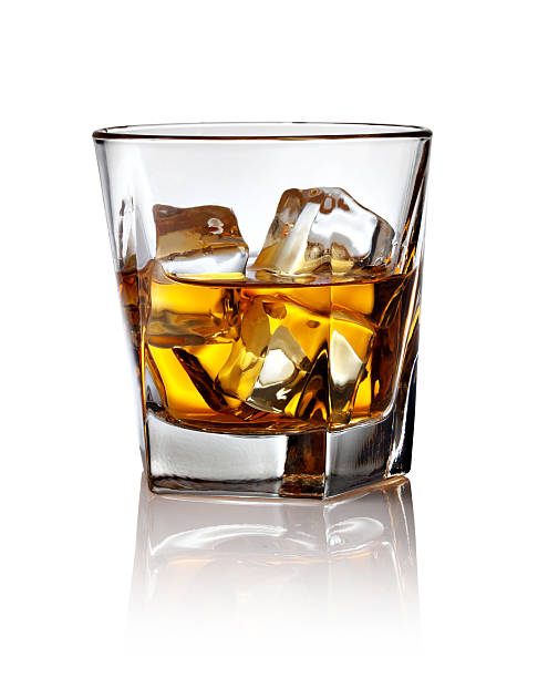 istock Glass of scotch whiskey and ice 521210104