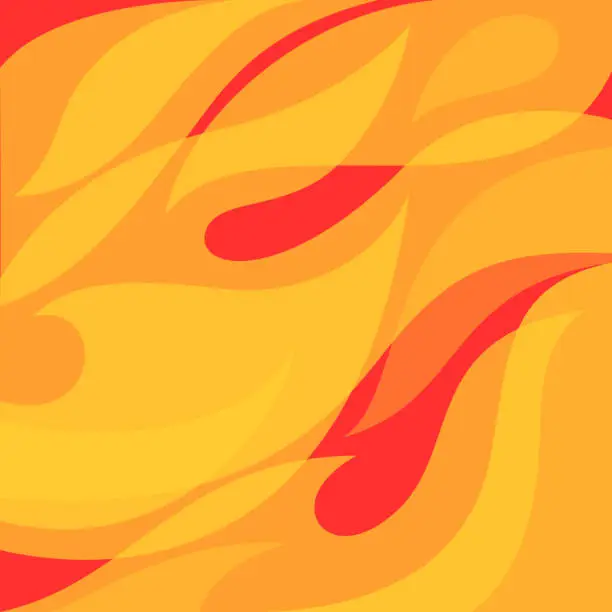 Vector illustration of Fire in the wind