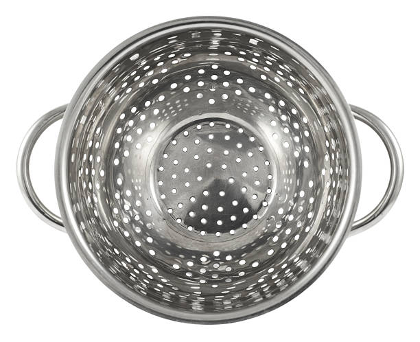 istock Steel strainer sieve metal bowl 521224284