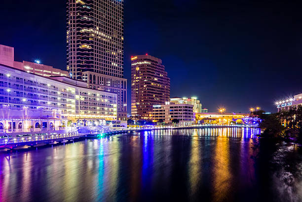 istock Downtown tampa florida skyline at night 521226688