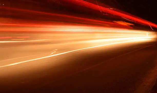 Photo of Vehicle light trails at night