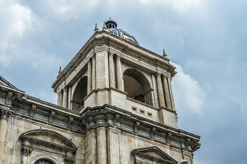 A big cross in front of a Church in Santa Elena, Chiquimula, Guatemala