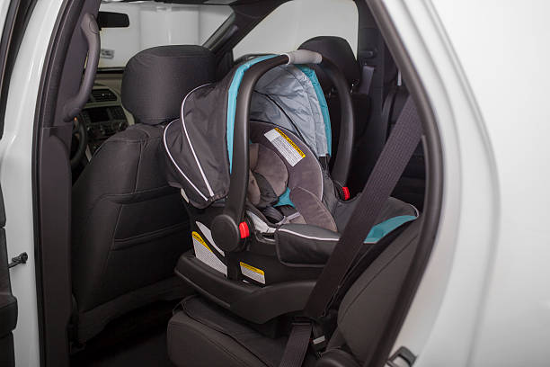 Baby Seat in Car stock photo