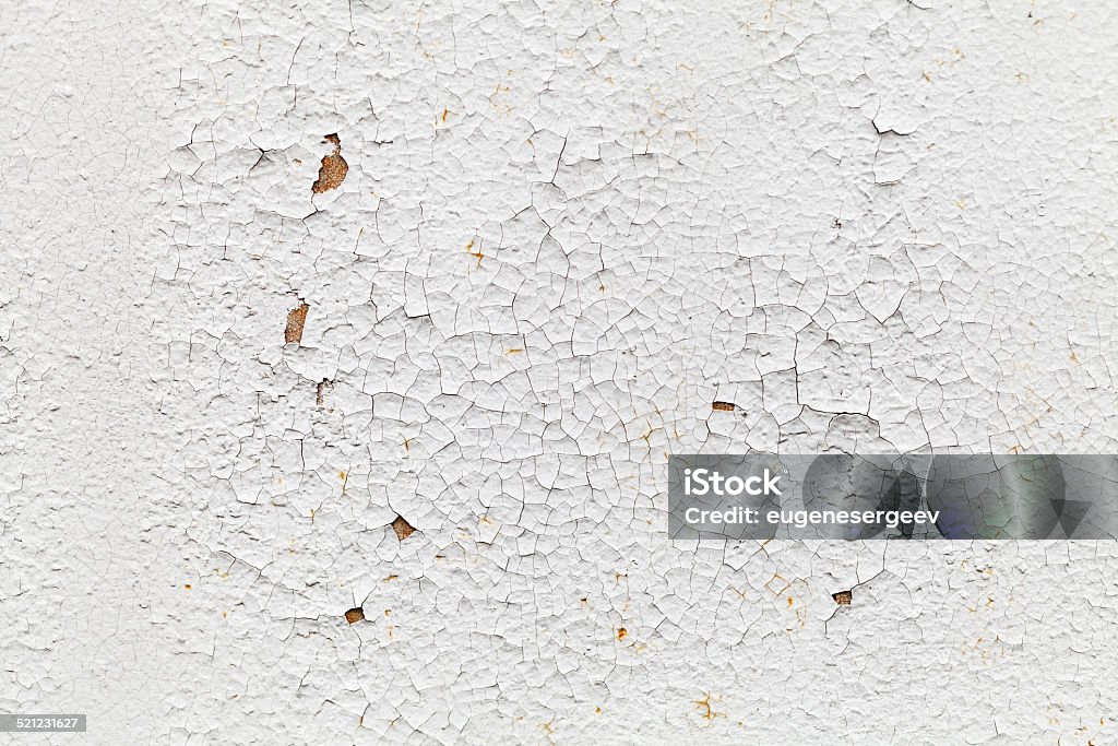 Rusted white metal wall with cracks, background texture Rusted white metal wall with cracks on paint, background texture Paint Stock Photo