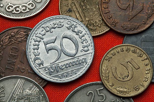 monedas de la república de weimar - deutsches reich fotografías e imágenes de stock