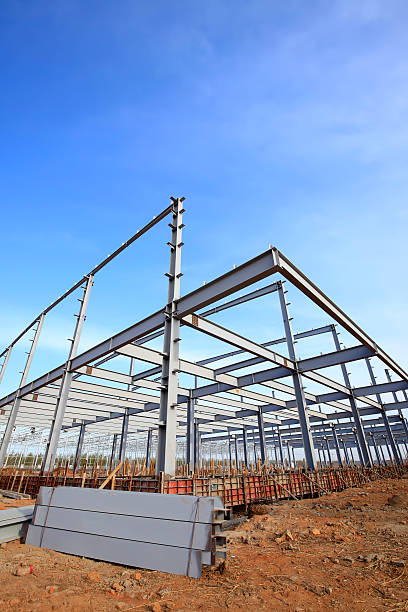 istock The construction of steel structure 521232826