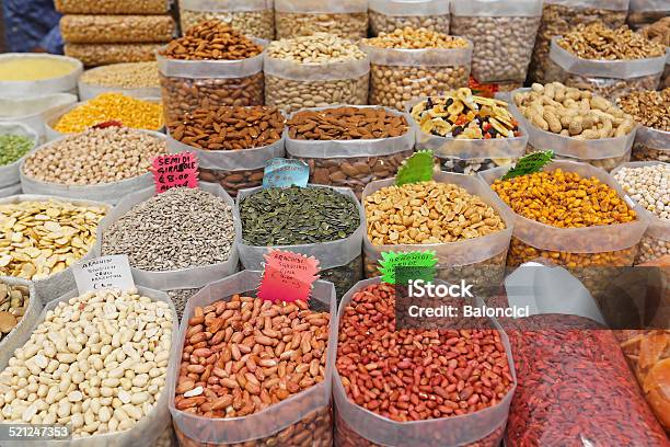 Nuts Stock Photo - Download Image Now - Almond, Bag, Bean
