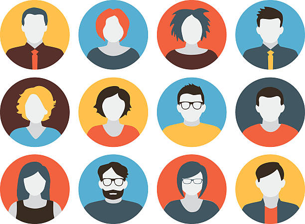 avatar - karakter - foto-profil ilustrasi stok