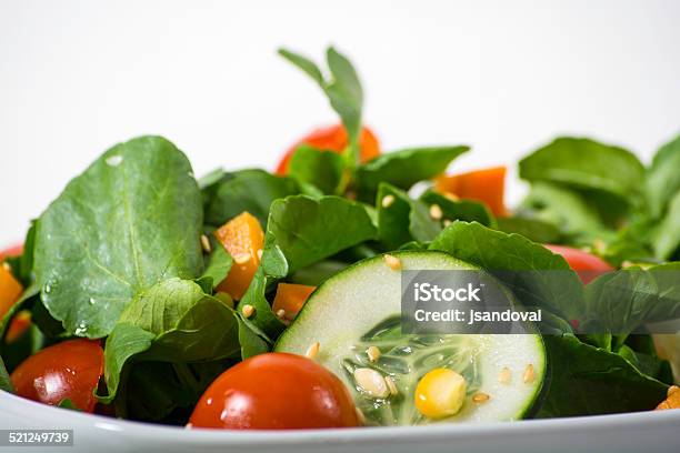 Salad In White Bowl Stock Photo - Download Image Now - Bowl, Carrot, Color Image