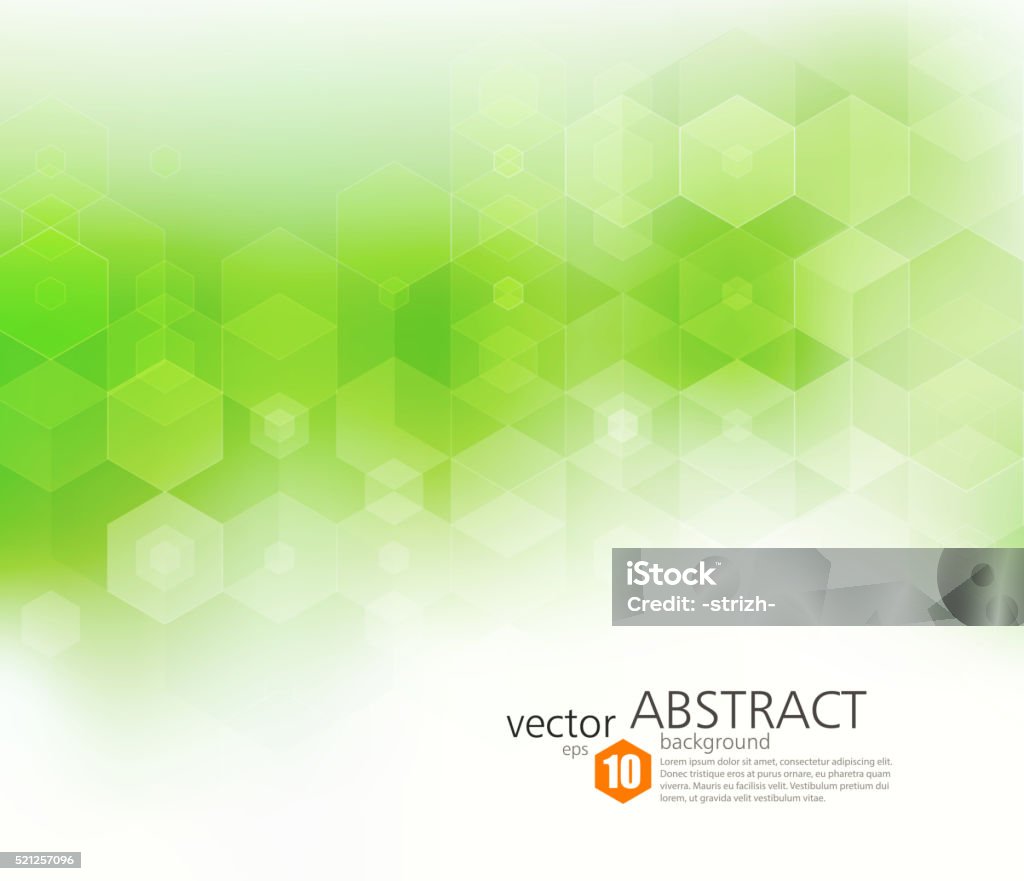 Vector Abstract geometric background. Template brochure design Vector Abstract geometric background. Template brochure design. Green hexagon shape Green Color stock vector