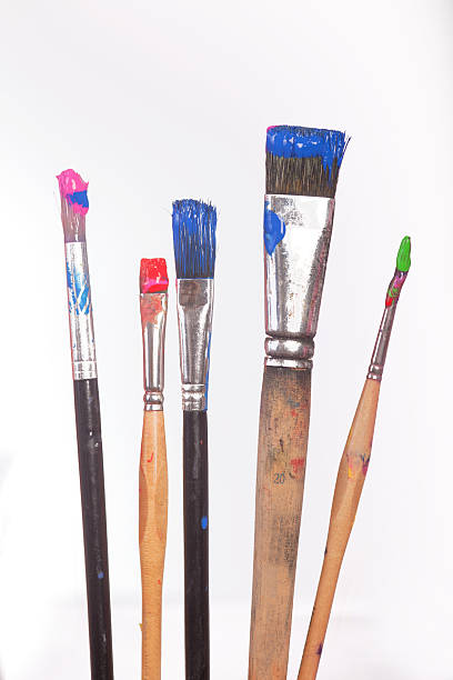istock Painting Utensils  in front of colored Pallet 521263597