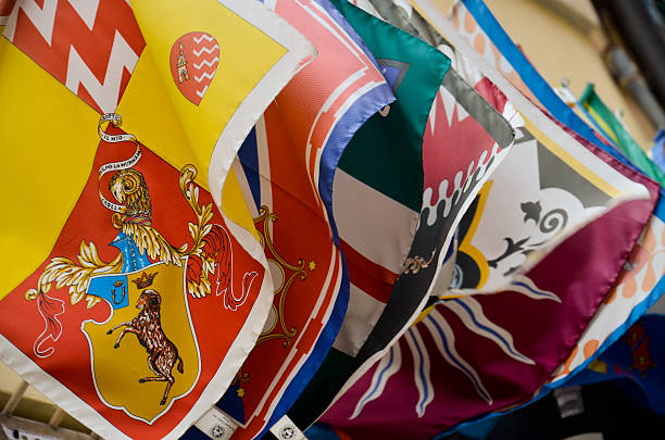 istock Flags of the district, Siena 521264279