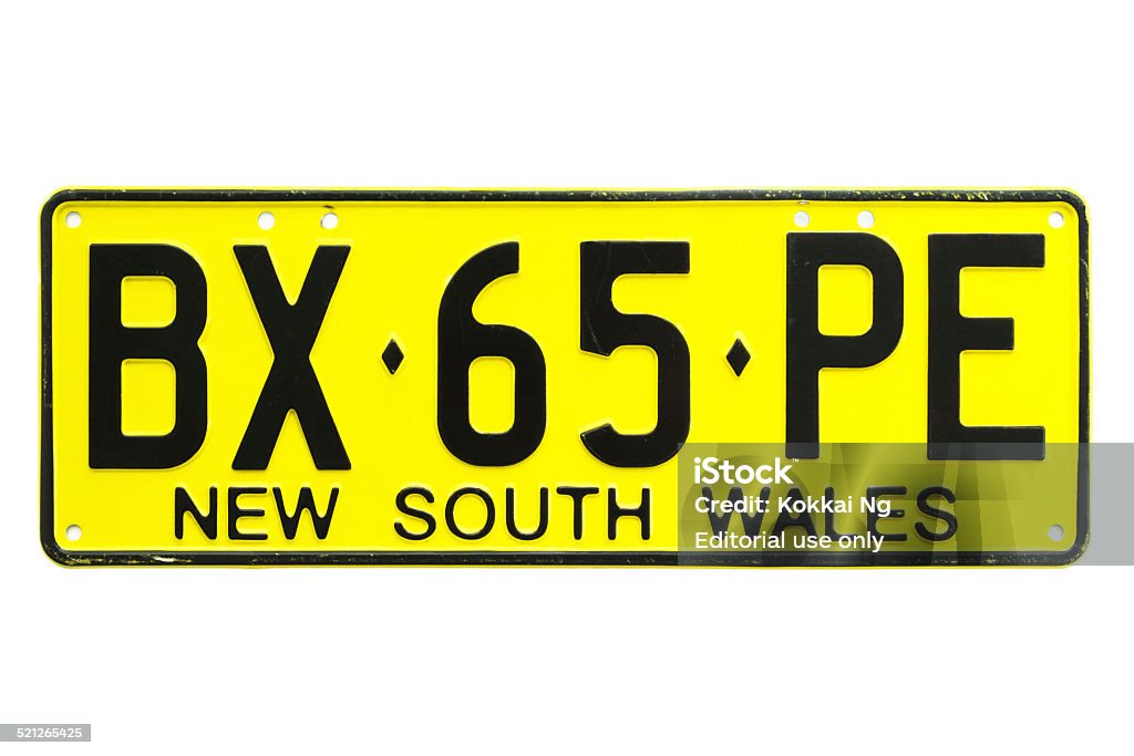 New South Wales Number Plate Stock Photo - Download Image Now - Australia,  Black Color, Brocade - iStock