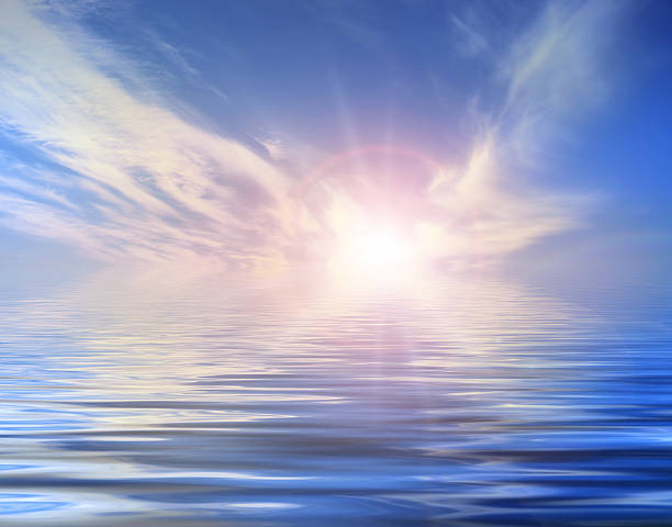 istock Background with sun and water 521268386