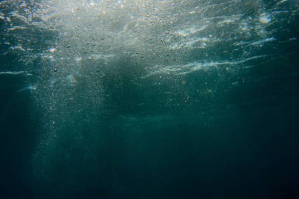 istock Sea wash foam, bubbles and light 521268458