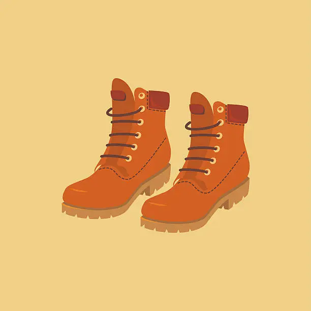 Vector illustration of Hiking boots