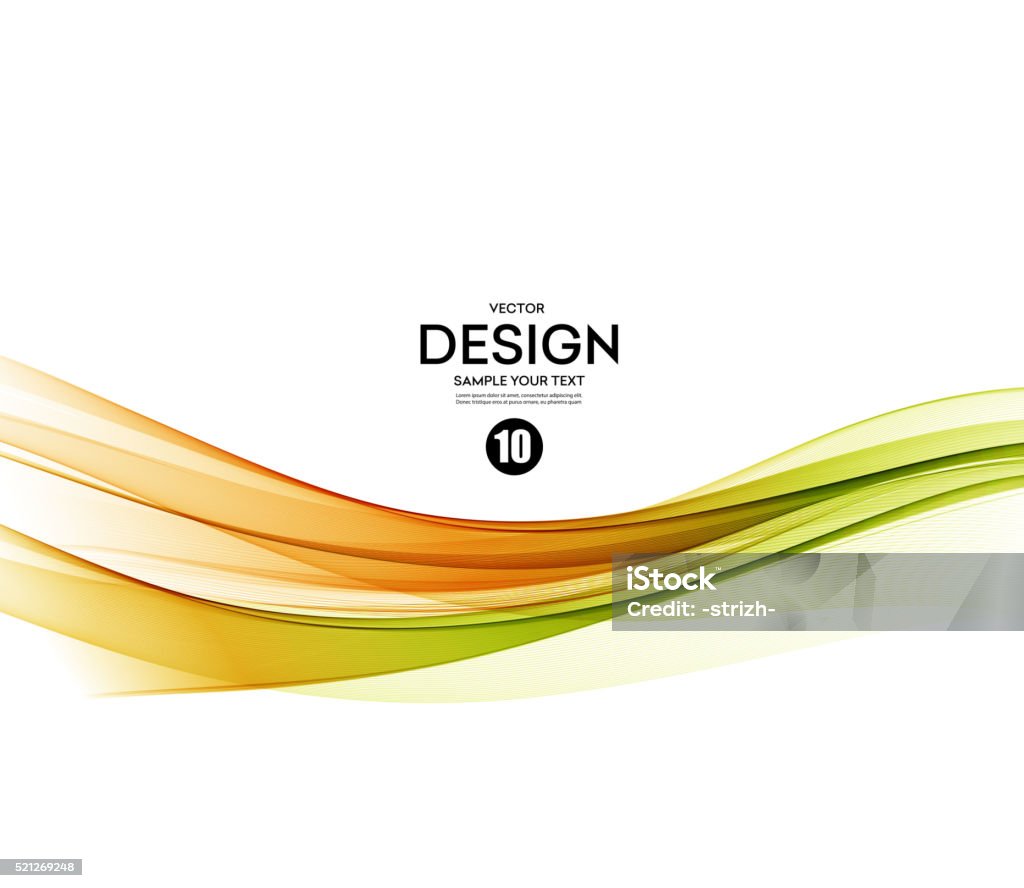 Nền Vector Trừu Tượng Lượn Sóng Màu Xanh Lá Cây Và Cam Hình minh ...